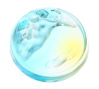 SHINEOFI Glass Ink Dish Stable Structure with Integrated Brush Holder for Creative Needs round Circular Design Made of Glass and Elegant Desk Decor for Calligraphy and Sumi Painting
