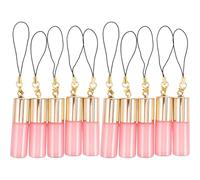 SHINEOFI Glass Roller Bottles Leakproof Refillable 10pcs 5ml Pink with Stainless Steel Roller Balls Essential Oil Bottles with Accurate Dispensing for Travel and Office Use