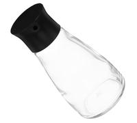 SHINEOFI Glass Soy Sauce Dispenser Bottle 150Ml Refillable Glass Oil and Vinegar Container with Leak-Proof Spout Black for Home Cooking and Restaurant Use