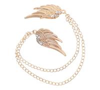 SHINEOFI Golden Angel Wing Brooch Pin with Feathered Design Zinc Alloy Material Meticulously Polished Coat Breastpin for Men and Women Suitable for Sweaters and Suit Lapel Accessories