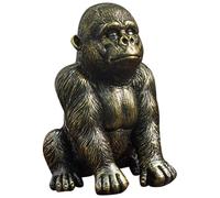 SHINEOFI Gorilla Figurine Resin Home Sculpture Black Decorative Statue