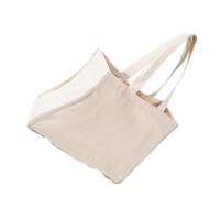 SHINEOFI Grocery Bag Reusable with Double Handles Cotton Large Capacity Canvas Shopping Tote Bag Portable Shoulder Handbag for Fruits and Foods Suitable for Beach and Shopping Mall