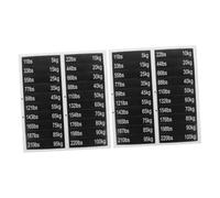SHINEOFI Gym Weight Stickers 2 Sheets Self-adhesive Numbered Labels 5-100kg Weightlifting Decals with Pinholes for Dumbbells and Barbells Fitness Equipment