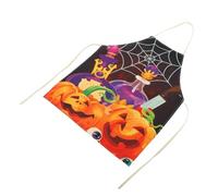 SHINEOFI Halloween Cooking Apron with Pumpkin Pattern, Oil-proof Polyester Material, Comfortable Fit for Kitchen and Bar Use, Classic Design Halloween Decoration Accessory
