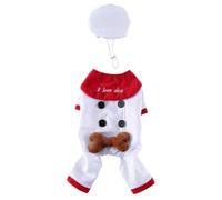 SHINEOFI Halloween Dog Clothes White Polyester Pet Costume for Dogs, Well-dressed Puppy Outfit Suitable for Halloween and Christmas Party Events