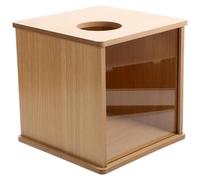 SHINEOFI Hamster Dig Box with Transparent Acrylic Window and Wood Frame Pet Sand Bath Shower Container for Hamsters and Gerbils Clean Enrichment Natural Digging and Burrowing Instincts