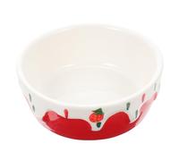 SHINEOFI Hamster Dish Guinea Pig Feeder Sturdy Ceramic Bowl 9X9X3.5Cm Creative Simple Style Household Use