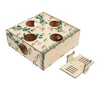SHINEOFI Hamster Maze for Hamster Play and Pet Exercising Made of Wood, Providing Fun and Relaxation a Safe and Engaging Labyrinth Design for Small Pets