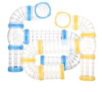 SHINEOFI Hamster Tunnel Tube Connectors Suitable for Small Pets like Hedgehogs and Squirrels 2 Sets DIY Made of Sturdy Pp Material with Different Shapes, Not Easily Crushed Compatible