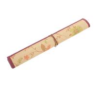 SHINEOFI Handcrafted Calligraphy Brush Case Spacious Bamboo up Roll 10 and Pockets Brushes Large Capacity Cloth Organizer for Daily Use Travel for Students and Artists