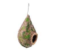 SHINEOFI Handmade Hanging Grass Bird Nest 1pcs, Natural Woven Simulation Birdhouse Pendant for Wild Birds, Garden Wildlife Roosting and Birdcage Accessory