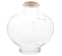SHINEOFI Handmade Transparent Wishing Bottle with Corked Storage Jar for Spell Jars Messages Lightweight Glass Storage Bottle for Desktop