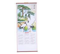 SHINEOFI Hanging Wall Calendar Chinese Year Horse Ornament Decorative Scroll for Home Office Seasonal Festival Planner with Cultural Artwork and Lunar Celebration Design