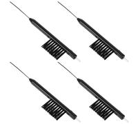 SHINEOFI Hearing Aid Cleaning Brush Set Different Cleaning Functions 4pcs with Magnetic Mini Brush Lightweight Nylon and Abs Material for Hearing Amplifier