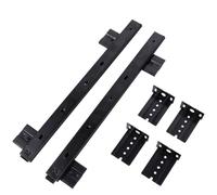 SHINEOFI Heavy Duty Keyboard Shelf Runners Black and Solid Steel Ball Bearings Design with Soft-Close Function Cold Rolled Steel Keyboard Track Drawer Slide for Smooth and Silent