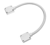 SHINEOFI Heavy Duty Stainless Steel Cable Protector for Access Control Systems Door Cord Loop with Caps Preventing Pinched Wires Fit for Office Home and Public Security Applications