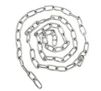 SHINEOFI Heavy Duty Stainless Steel Pet Pulling Chain 3 Meter Hoist Chain for Dog Safety and Outdoor Use, Protects Pet's Neck with Sturdy 2mm Metal Construction