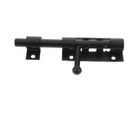 SHINEOFI Heavy Duty Stainless Steel Slide Gate Latch with Padlock Reinforced Thickened Door Bolt Lock for Outdoor Fence Gates Quick Push-Pull Operation Rustproof Black Finish Secure Farm