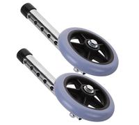 SHINEOFI Heavy Duty Walker Front Wheels Universal Pair Aluminum Alloy Silent Swivel Smooth Rolling Accessories for Indoor Mobility Aid Frames