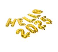 SHINEOFI Hello 2025 Foil Balloon Set Gold Letters and Numbers for New Year Eve Party Decorations, Graduation Party Balloons Kit, Festival Supplies for Year-End Celebrations