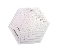 SHINEOFI Hexagon Patchwork Quilting Ruler Made of Sturdy Acrylic with Accurate Scale and Several Holes for Easy Measuring, Convenient to Use for Craft Projects and Embroidery