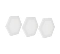 SHINEOFI Hexagonal Painting Canvas Frames 3pcs 40cm White Blank Stretched Canvas Panels for Artists and Painting Craft Boards