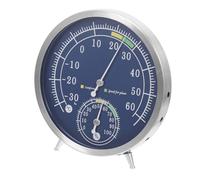 SHINEOFI High Precision Analog Hygrometer with Stainless Steel Construction, Versatile Design for Tabletop or Home Use, Large Numbers for Easy Reading, Indoor Temperature and Humidity