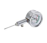 SHINEOFI High Precision Ball Pump Pressure Gauge for Volleyball and Rugby, Compact and Portable Copper and Iron Air Pressure Test Tool, for Outdoor Matches and Indoor Training