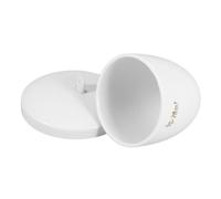 SHINEOFI High Temperature Resistant Porcelain Crucible with Lid Ceramic Crucible Cup for Laboratory Foundry Melting Casting Refining Metals Chemical Porcelain
