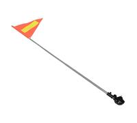 SHINEOFI High Visibility Safety Flag Reflective Triangle Safety Pennant Portable Orange Polyester Flag with Telescopic Stainless Steel Pole Universal Fit for Wheelchair and Mobility Scooter