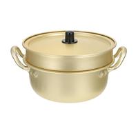 SHINEOFI Household Steam Pot Aluminum Alloy Multi-layer Multi-function Steamer Golden Small Size Kitchen Cookware for Home Use