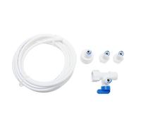 SHINEOFI Ice Maker Line Connect Fittings Adapter for Ice Maker Piping Pe Material White Complete Configuration Simple Installation Efficient Working Performance