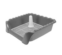 SHINEOFI Indoor Dog Toilet Easy to Clean Plastic Puppy Pee Pad Holder with Attractive Induction Column and Mesh Grid Design Puppy Potty Training for Indoor or Balcony Use