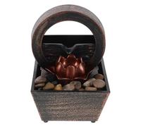 SHINEOFI Indoor Waterfall Tabletop Fountain Desk Fountain with LED Lights and Natural River Rocks Easy Installation and Effortless Maintenance for Zen Decor and Tea Room