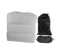 SHINEOFI Inflatable Foot Rest Pillow for Travel Adjustable Airplane Foot Rest Cushion Folding Stool for Office and Home Use