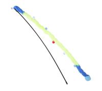 SHINEOFI Interactive Cat Wand with Plush Bell Ball, Fuzzy Fishing Pole for Kitten Teething and Indoor Play, Blue Ocean Theme Cat Teaser for Exercise and Fun