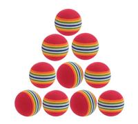 SHINEOFI Interactive Rainbow Ball Pet Lightweight and Safe Chew 10pcs for Indoor Play, Soft Eva Foam Balls for Kittens and Small Dogs for Chasing and Training