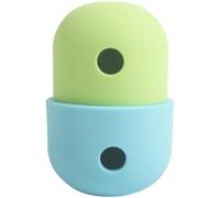 SHINEOFI Interactive Silicone Slow Feeder Dog for Indoor Use, Educational Pet Treat Dispensing Balls Set, Puppy and Cat Snuffle in Fluorescent Green and Light Blue