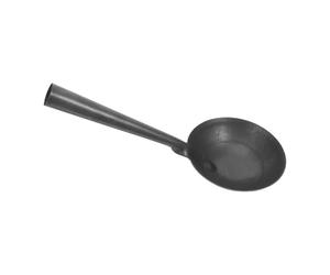 SHINEOFI Iron Cleaning Spoon with Extended Handle and Deep Scoop for Plumbing Maintenance and Garden Gutter Scoop Use, Black Metal Construction Mud Cleaning Shovel for Tanks and Catch