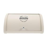 SHINEOFI Iron Roll Top Bread Box White Bread Container with Lid Metal Loaf Storage Bin for Kitchen Counter Suitable for Bakery and Home Use