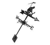 SHINEOFI Iron Weather Vane Wind Direction Indicator for Roof and Garden Small Stylish Wind Indicator Easy to Install Suitable for Barn and Patio Decoration