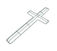 SHINEOFI Iron Wreath Frame Sturdy DIY Flower Arranging Rack Cross Shaped with Burr-free Surface for Christmas and Wreath Making Suitable for Home Decoration and Handcraft Creation