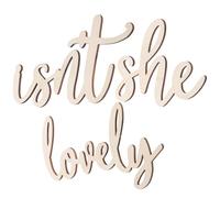 SHINEOFI Isn’t She Lovely Wooden Sign Wall Sculpture Decorative Nursery Wall Art for Girl Room