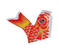 SHINEOFI Japanese Carp Windsock 100Cm Red Japanese Garden Fish Flag Koinobori Festival Windsock for Outdoor Patio Lawn Decoration