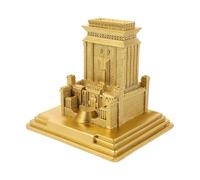 SHINEOFI Jerusalem Holy Temple Model Resin Sculpture, Israel Christian Ornament Religious Table Decoration for Home and Baptism Display, Metal-look Craft Statue