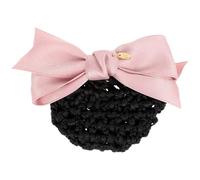 SHINEOFI Lady Hair Ornament Mesh Hair Snood Decoration Bow Knot Ribbon Fabric Simple Style Strong Clip for Casual Occasions for Safety Reason