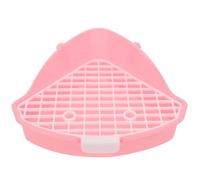 SHINEOFI Large Pink Plastic Guinea Pig Litter Box with Washable and Anti-leak Features, Bunny Training Toilet for Puppy and Guinea Pig Use in Porch or Kitchen