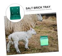 SHINEOFI Large Salt Brick Lick Box for Sheep and Cattle with Feeding Bowl Indoor Outdoor Livestock Mineral Block Holder for Goats and Horses Stable Nutrition Feeder for Farm Animals