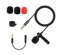 SHINEOFI Lavalier Mic Lapel Mic Clip Microphone Recording Microphone for Phone Computer Desktop Use in Studio Interviews