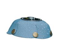 SHINEOFI Leather Lamp Shade for Outdoor Camping Light Vintage Reflective Cover Portable and Compact DIY Lamp Shade in Haze Blue Easy to Store and Carry